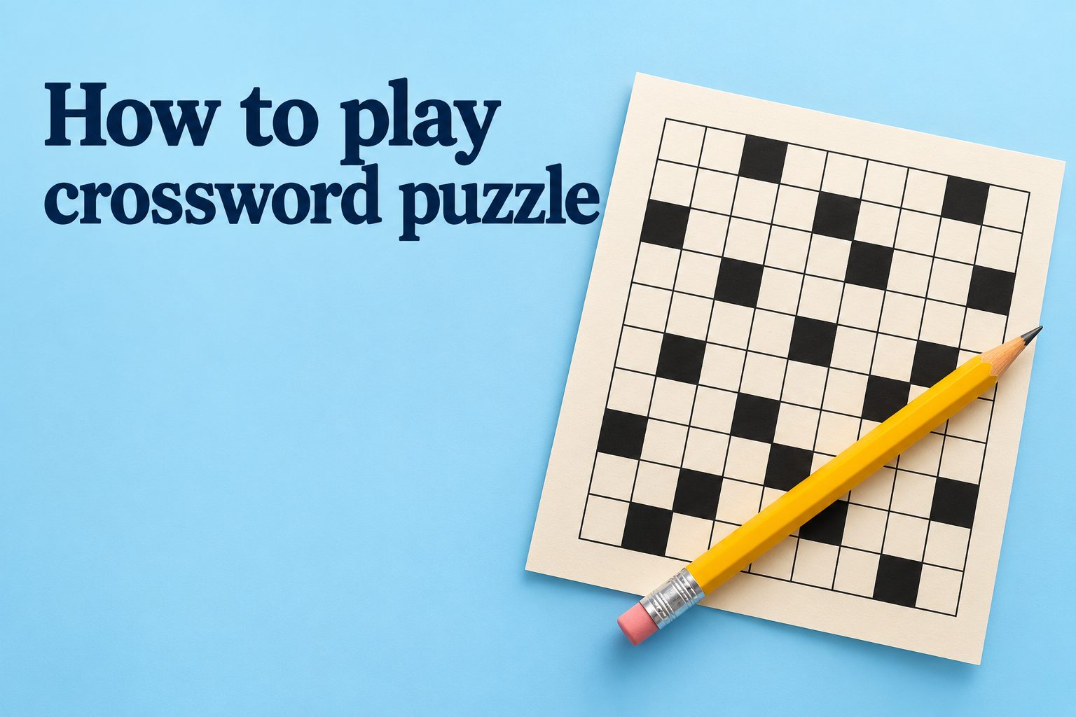 how-to-play-crossword-puzzle-e2903 Person solving a crossword puzzle with a pencil